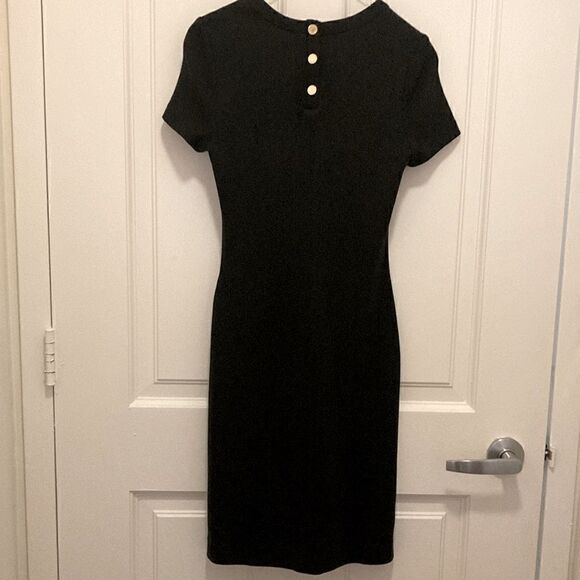 Tory Burch Anthea Black Wool Blend Short Sleeve Knit Dress. Size XS. - Picture 5 of 7